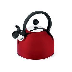 Chaleira de Inox 1,75L Vermelha com Apito CH25VS - Hércules