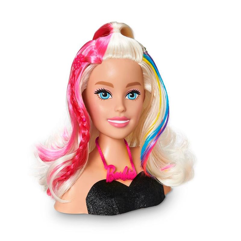 Kit Busto De Boneca Barbie Hair Styling Mais Maquiagem Pupee no Shoptime