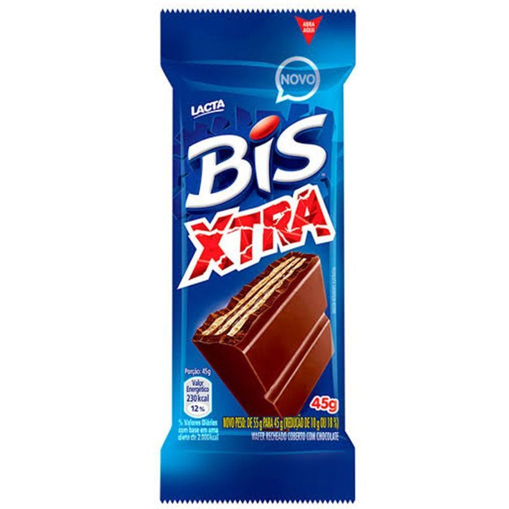 CHOCOLATE LACTA BIS XTRA - GTIN/EAN/UPC 17622300811652 - Cadastro de  Produto com Tributação e NCM - Cosmos