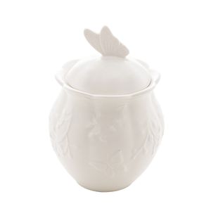 Açucareiro New Bone Butterfly Flower Porcelana 9,5x9,5x13,- Lyor
