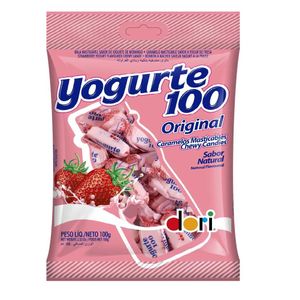 Bala Yogurte Original Morango 100g 9012048 - Dori Alimentos