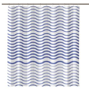 Cortina Box Fine Ondas Azuis 180x138cm - Útil