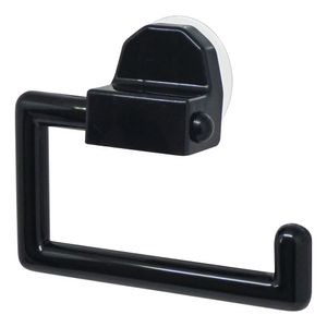 Porta Papel Higiênico Preto Ventosa - Daivak