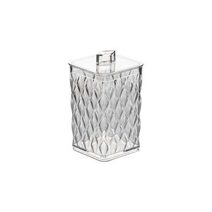Porta Algodão E Cotonete Glamour Plástico Cristal 285ml - Plasútil
