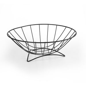 Fruteira de Mesa Life Aço Preto 10,5x29,5x29,5cm - Arthi