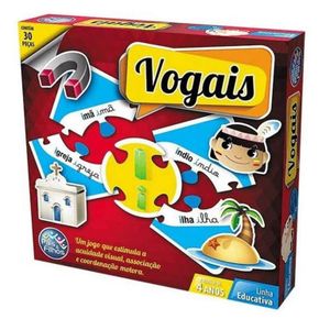 Jogo Brincar de Aprender Vogais com 30 Peças - Pais E Filhos