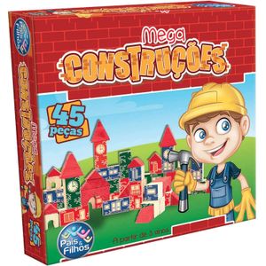 Mega Construções 45 Peças Em Madeira - Gala
