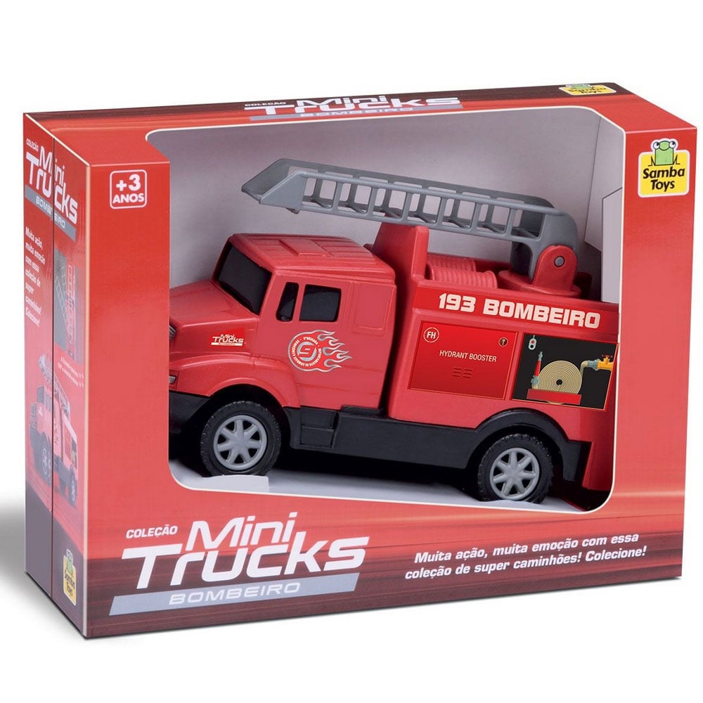 Caminhão de brinquedo Truck Bombeiro Vermelho Bs Toys