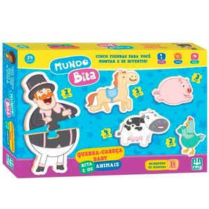 Quebra Cabeça Baby Bita E Os Animais - Nig Brinquedos