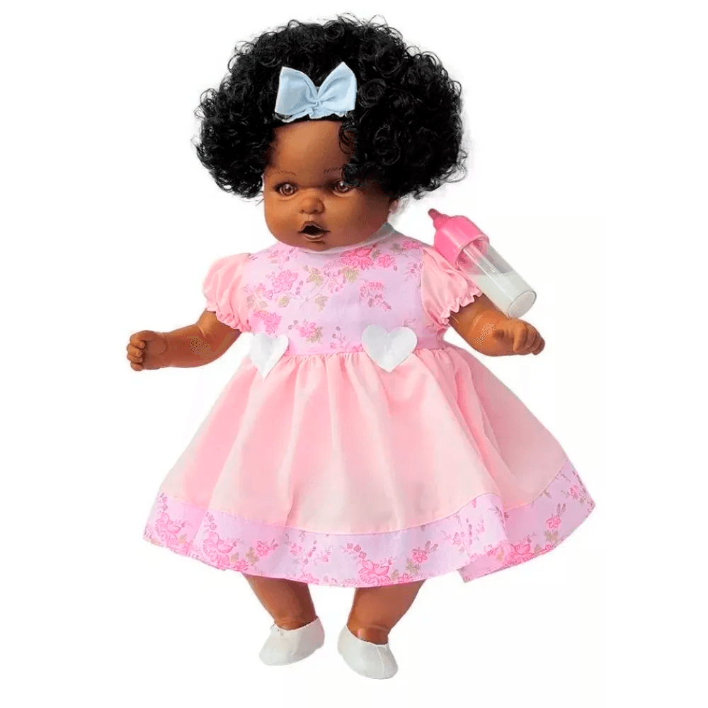 Boneca Collezione Angelina Negra Milk Brinquedos - Lojas Tem