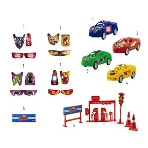 Kit Carrinhos Fricção Avengers - Etitoys