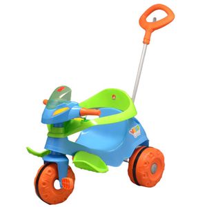 Triciclo Velobaby Passeio & Pedal Azul - Brinquedos Bandeirante