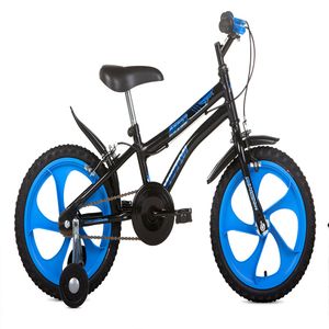 Bicicleta Nic Aro 16 Preta Com Detalhes Em Azul - Houston
