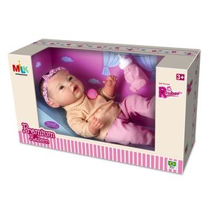 Boneca Reborn Premium  Menina - Milk Brinquedos