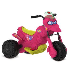 Moto Elétrica Infantil 2 Marchas Pink 6v - Brinquedos Bandeirante