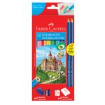 Kit_Lápis_de_Cor_Ecolapis_12_Cores_Com_Dois_Lápis_Grafite,_Apontador_E_Borracha_-_Faber_Castell