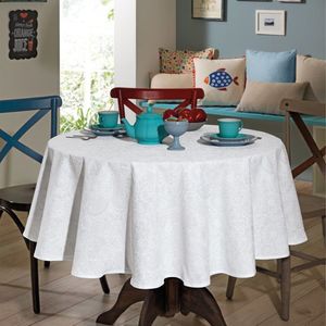 Toalha Mesa Redonda Clean Athenas Estampado Edite Branca 160cm - Dohler
