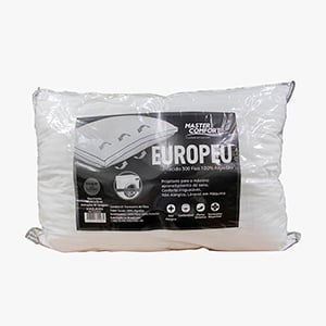 Travesseiro Fibra Siliconada Percal 300 Fios Europeu 70x50cm - Master Comfort