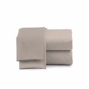 Jogo Cama Solteiro Essencial Neo 100% Algodão Bege 3 Peças - Camesa