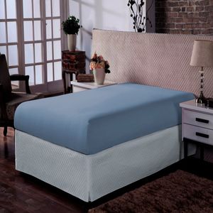 Lençol Solteiro Liso Doce Vida 2022 Azul Jeans 88x188cm  - Portallar