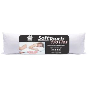 Travesseiro Corpo Soft Touch 100% Poliéster Branco 40x130cm - Arte Cazza
