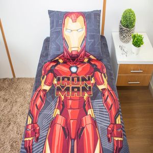 Jogo de Cama Iron Man Marvel Solteiro 2 Peças 150x220cm - Portallar