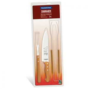 Jogo Para Churrasco Em Inox 3 Peças - Tramontina