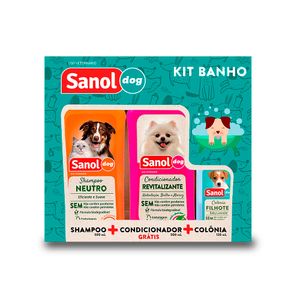 Kit para Animais Shampoo/ Condicionador Ganhe 1 Colônia - Sanol