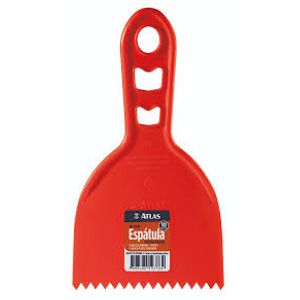 Espátula Plástica 8cm Dentada com Cabo - Atlas