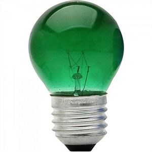 Lâmpada Bolinha 15wx127v E27 Bg45 Verde - Brasfort