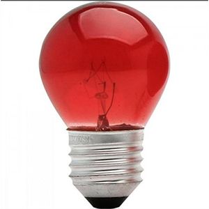 Lâmpada Bolinha 15wx127v E27 Bg45 Vermelho - Brasfort