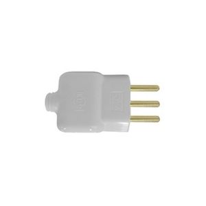 Pino Macho 10A 2P+T Branco - Ilumi