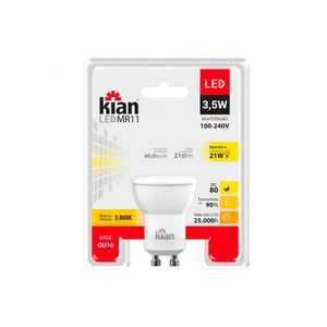 Lampada Led Mr11 3,5w 3000k Bivolt - Kian