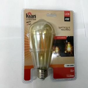 Lampada Filamento 4w Bivolt 2.2k E27 St64 - Kian