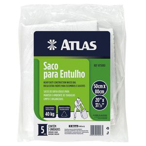 Saco Para Entulho Reforçado (ráfia) 50x80 Com 5 Peças - Pinceis Atlas