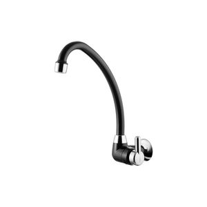 Torneira para Cozinha de Parede Bica Alta 1168 F31 Preto com Cromado - Lorenzetti