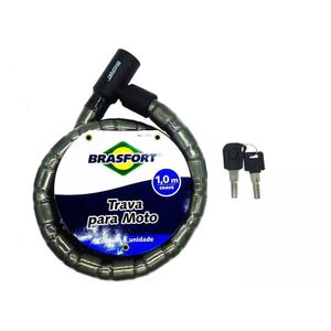Trava Para Moto Com Chave 22mm X 1m - Brasfort
