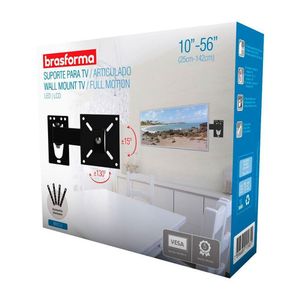 Suporte articulado para Tvs de 10''a 56'' Distancia da Parede 5.8cm 20.5cm - Brasforma