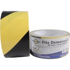 Fita Demarcação de Solo 48mm x 14m zebrada - Brasfort