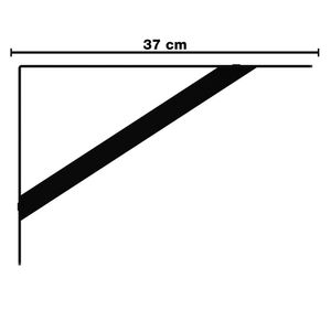 Mão Francesa Leve Preto 37cm - Brasforma