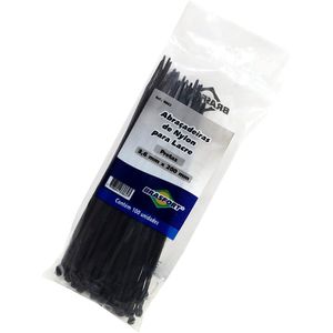 Abraçadeira de Nylon  Preta 100 Unidades - Brasfort