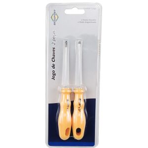 Chave de Fenda E Fhilips Cromo Vanadio 1/8x3 Com 2 Peças - Brasfort