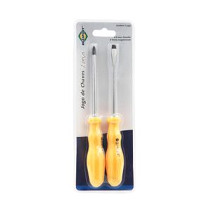 Chave de Fenda E Philips Cromo Vanadio 3/16x4 Com 2 Peças - Brasfort