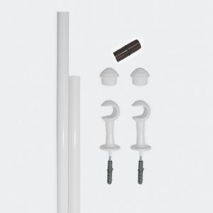 Varão Kit Basic Fino 3m Branco - Utilimark