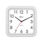 Relógio Parede Quartz Quadrado Silencioso Branco - Herweg - lojasmel