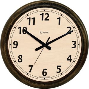 Relógio Parede Quartz Linha Decoração Cor 245 Ouro Envelhecido - Herweg