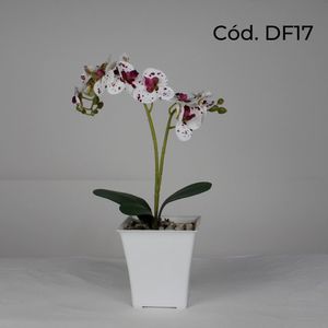 Vaso Plástico Orquídea 3d 2 Galhos Tigrada Tamanho - Dila Flores