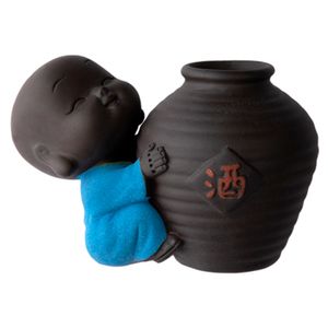 Vaso Monge Vasilha Cerâmica Marrom 11x6,5x7cm - Moment