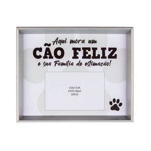 Porta Retrato Cão Feliz Foto 10x15 Com Acetaro Luxo 20x25cm - Art Frame
