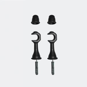 Suporte Para varão de Cortina Grosso Preto - Utilimark